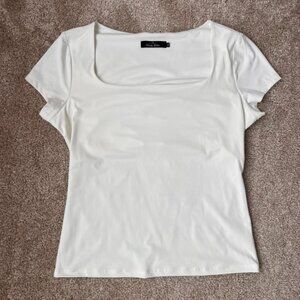 Womens Square Neck Short Sleeve TShirt Sz. XL
